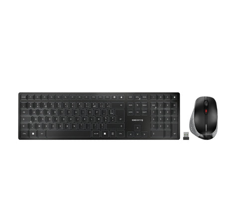 CHERRY DW 9500 SLIM keyboard Mouse included Universal RF Wireless + Bluetooth AZERTY French Black, Grey CHERRY DW 9500 SLIM keyboard Mouse included Universal RF Wireless + Bluetooth AZERTY French Black, Grey